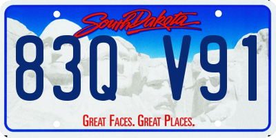 SD license plate 83QV91