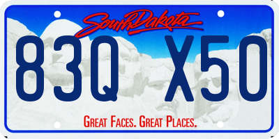 SD license plate 83QX50