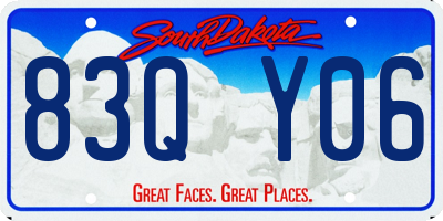 SD license plate 83QY06