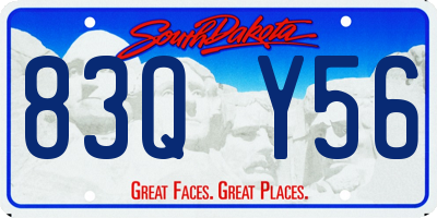 SD license plate 83QY56