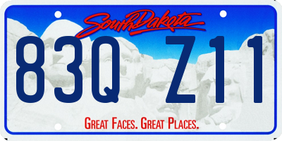 SD license plate 83QZ11