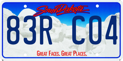 SD license plate 83RC04