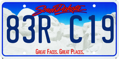 SD license plate 83RC19