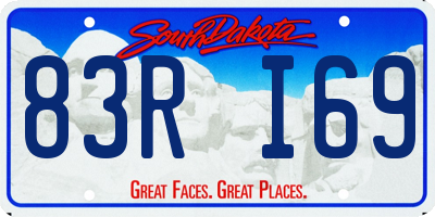 SD license plate 83RI69