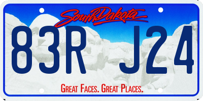 SD license plate 83RJ24