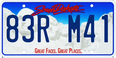 SD license plate 83RM41