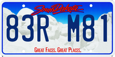SD license plate 83RM81
