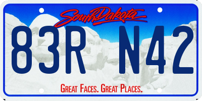 SD license plate 83RN42