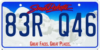 SD license plate 83RQ46