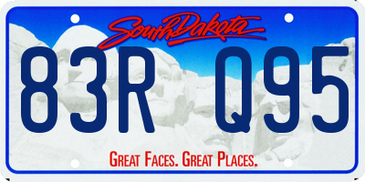 SD license plate 83RQ95