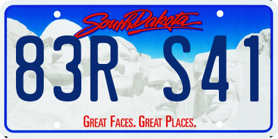 SD license plate 83RS41