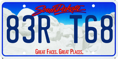 SD license plate 83RT68