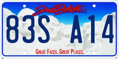 SD license plate 83SA14