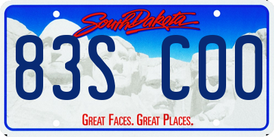 SD license plate 83SC00