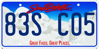 SD license plate 83SC05