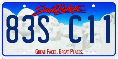SD license plate 83SC11