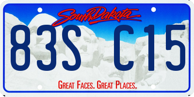 SD license plate 83SC15