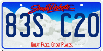 SD license plate 83SC20