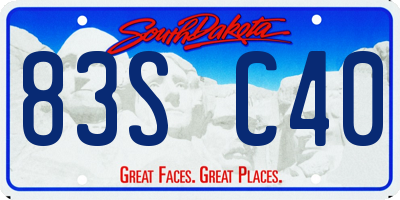 SD license plate 83SC40