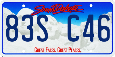 SD license plate 83SC46