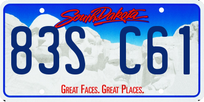 SD license plate 83SC61