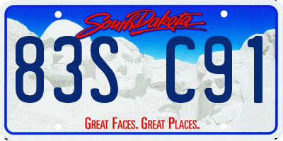 SD license plate 83SC91