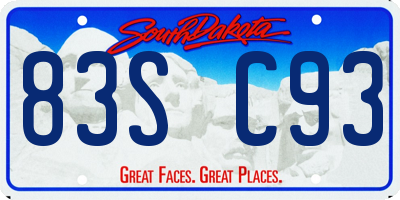 SD license plate 83SC93