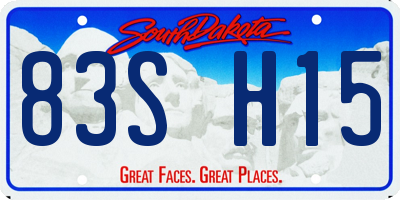 SD license plate 83SH15