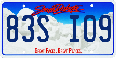 SD license plate 83SI09