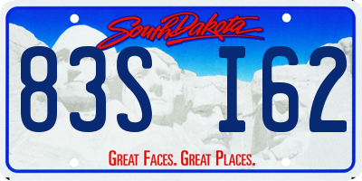 SD license plate 83SI62