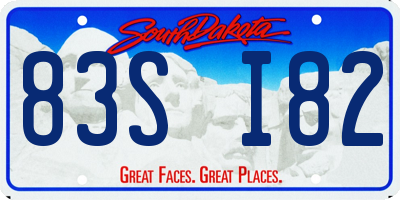 SD license plate 83SI82
