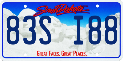 SD license plate 83SI88