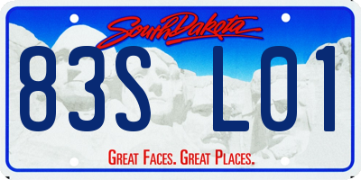 SD license plate 83SL01