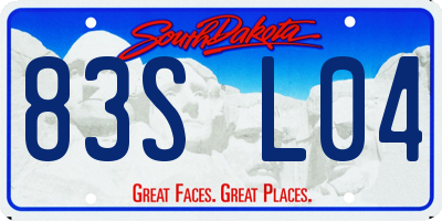 SD license plate 83SL04