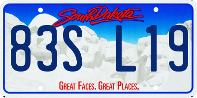 SD license plate 83SL19