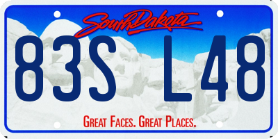 SD license plate 83SL48
