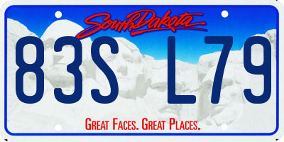 SD license plate 83SL79