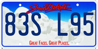 SD license plate 83SL95