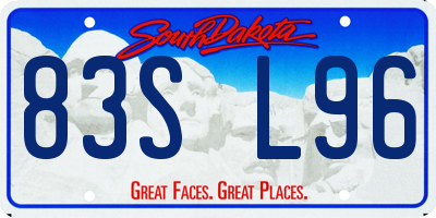 SD license plate 83SL96