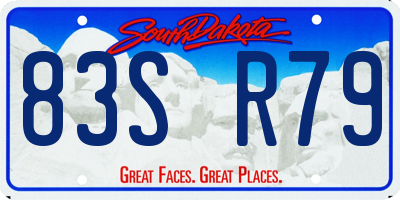 SD license plate 83SR79