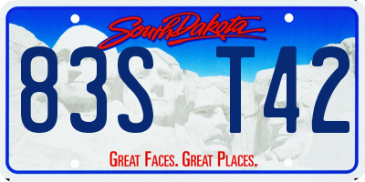 SD license plate 83ST42