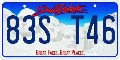 SD license plate 83ST46