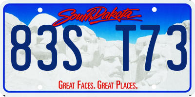 SD license plate 83ST73