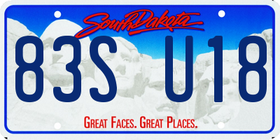SD license plate 83SU18