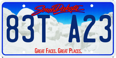 SD license plate 83TA23