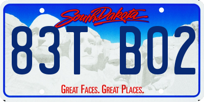 SD license plate 83TB02