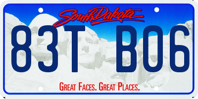 SD license plate 83TB06