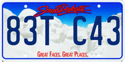 SD license plate 83TC43