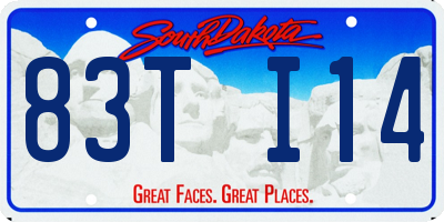 SD license plate 83TI14