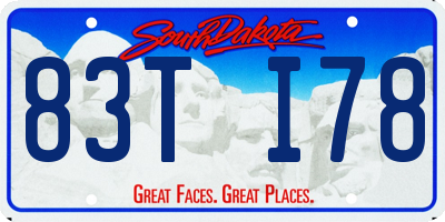 SD license plate 83TI78